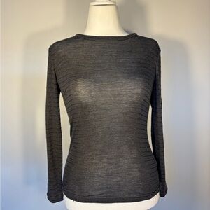Brunello Cucinei Gray Striped Top